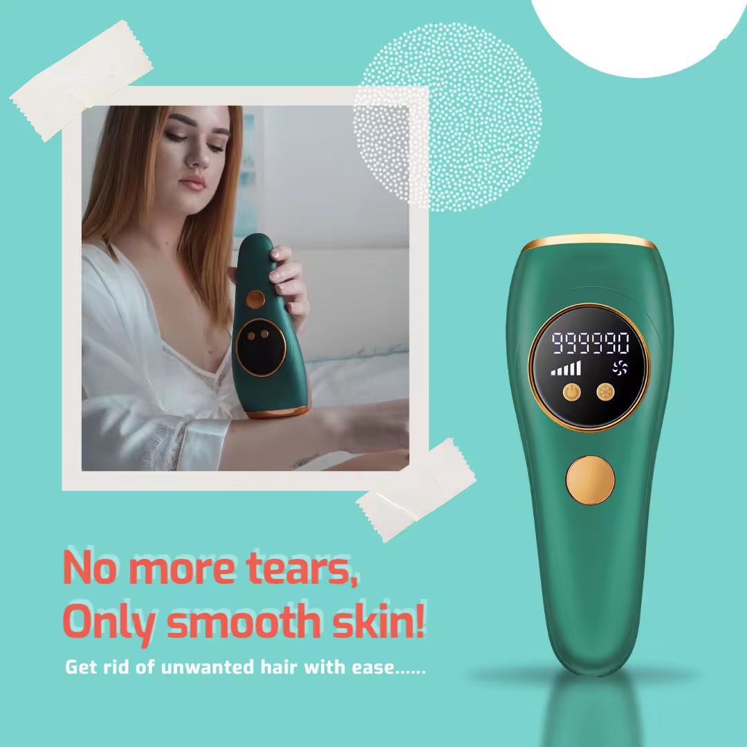 Ice Cold IPL Hair Removal Device (990K Flashes): Painless, Permanent Hair Reduction