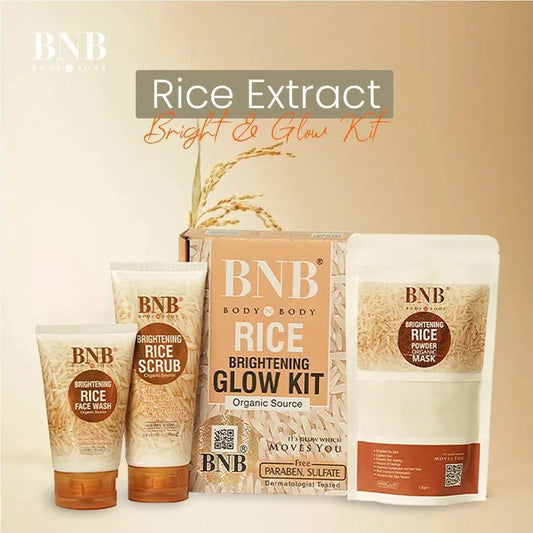 BNB Rice Extract Bright & Glow Kit 3 in 1 - Sahara Nest