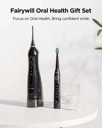Fairywill 2-in-1 Electric Toothbrush & Water Flosser Combo (507+5020E)
