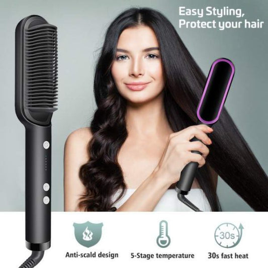 Electric 2-in-1 Professional Hair Straightener Comb Hair Brush - Sahara Nest