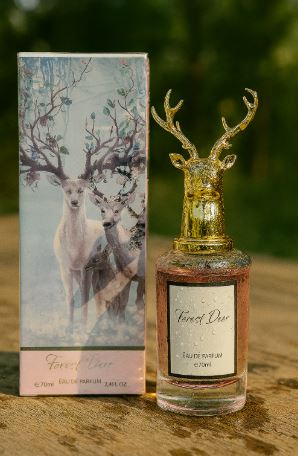 Forest Deer Eau de Parfum (70ml): Luxury Scent with Sculpted Golden Cap
