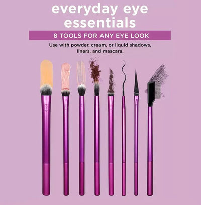 Real Techniques Everyday Eye Essentials Set (8-Piece): Pro Brushes for Every Look